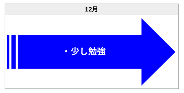 12月：助走期間として軽く勉強する