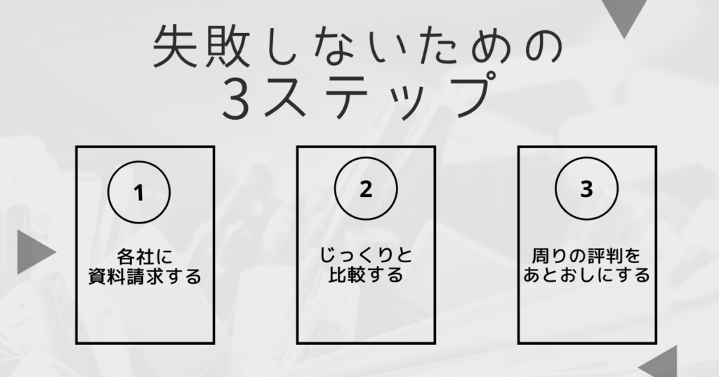 講座選びに失敗しないための3ステップ