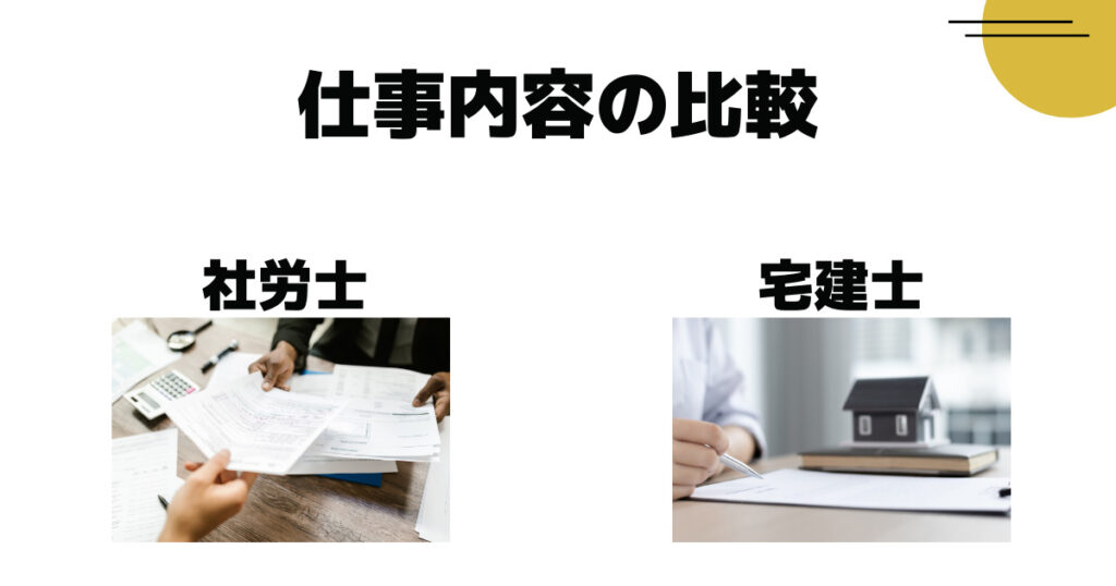 社労士と宅建士の仕事内容の比較｜どちらも独占業務がある