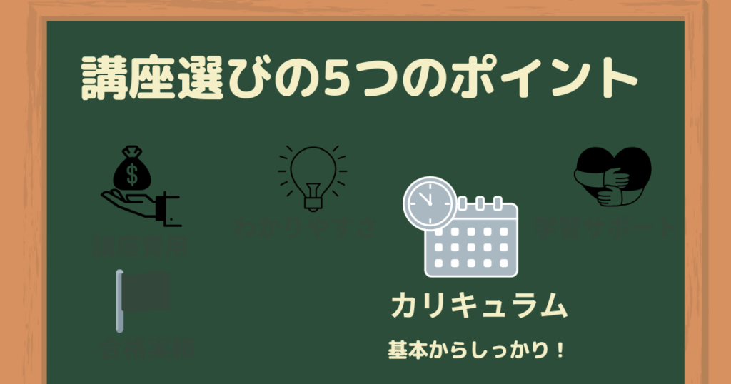 ポイント5:合格までのカリキュラム
