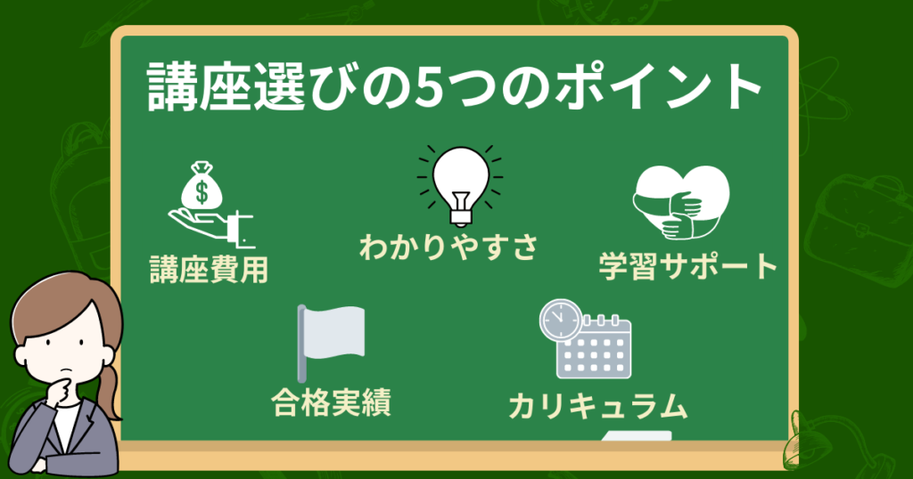 社労士の通信講座選びに失敗しないための5つのポイント