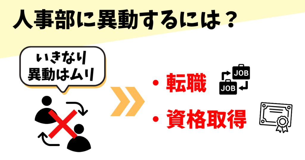 人事部に異動することは難しい