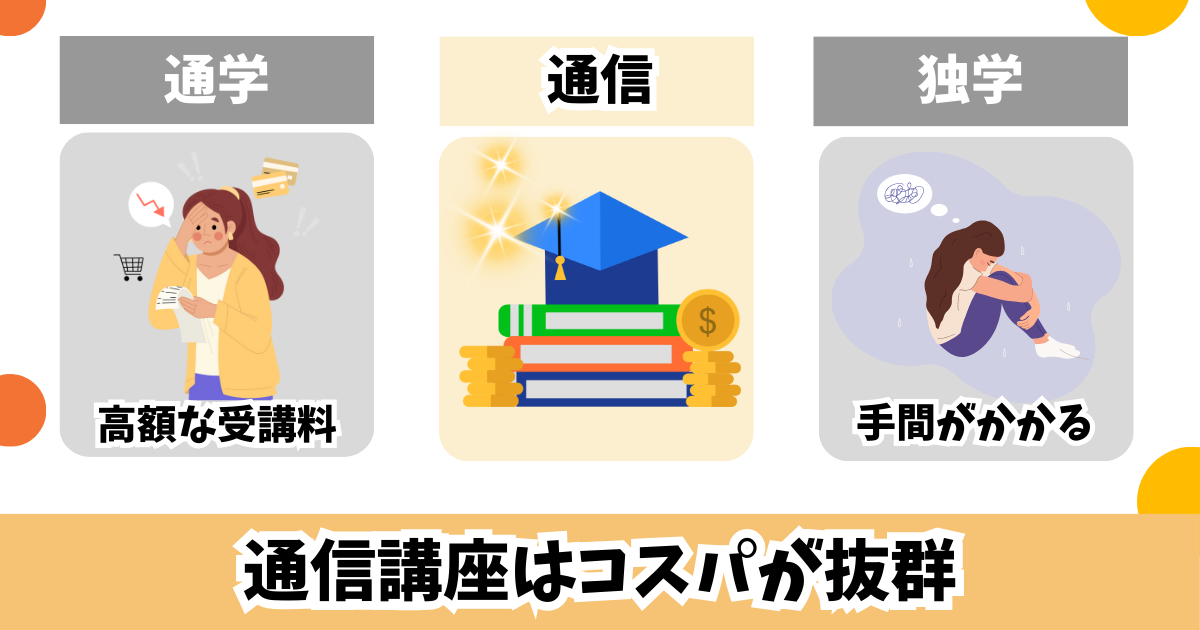 メリット③：合格までの費用が安い