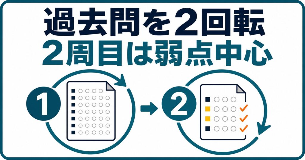過去問を2回転やる
