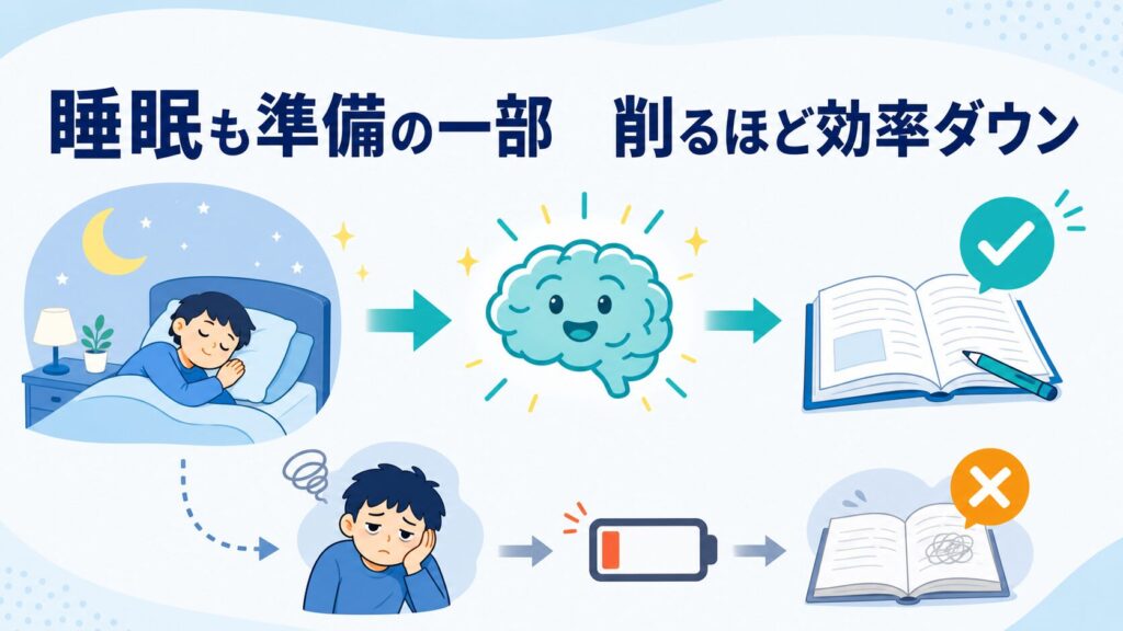 睡眠時間を削って自滅する