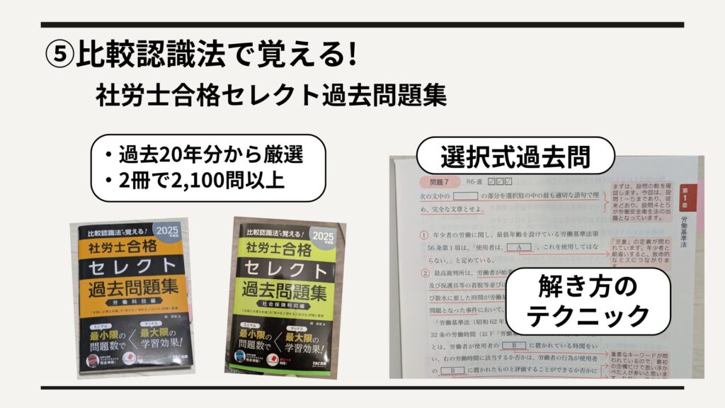 過去20年以上をカバー、選択式対策もできる