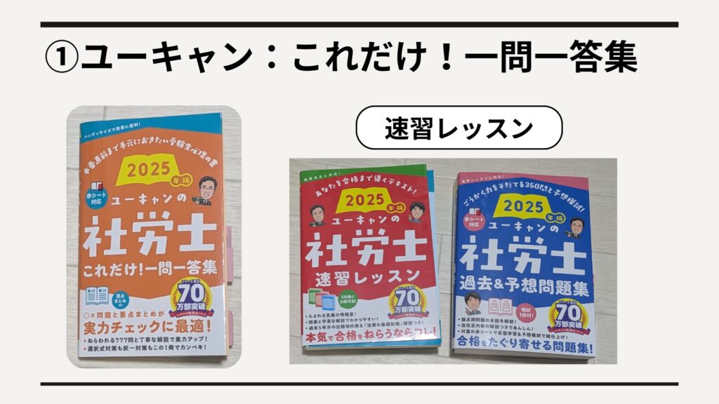 ①ユーキャンの社労士 これだけ！一問一答集