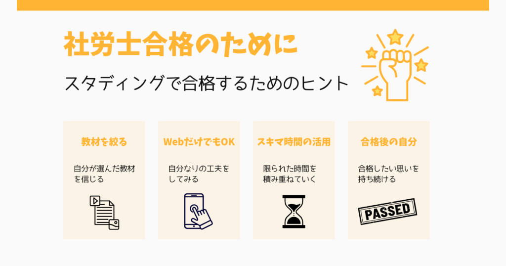スタディング活用で合格を目指す人へのアドバイス