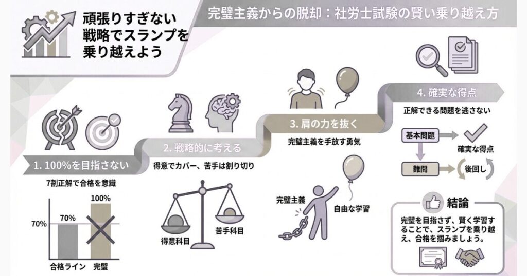 完璧主義をやめて気持ちに余裕を持つ