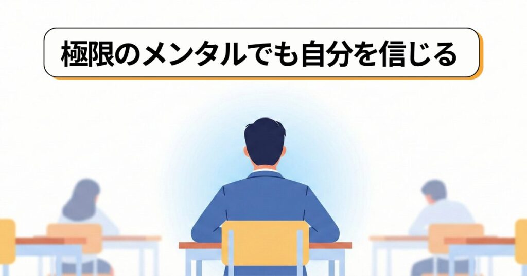 極限状態での本試験⋯手応えなしでも粘り勝ちしたメンタル術