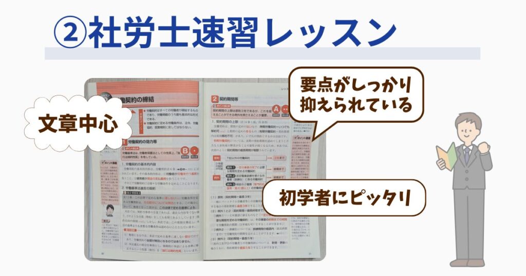 社労士速習レッスンは内容も充実