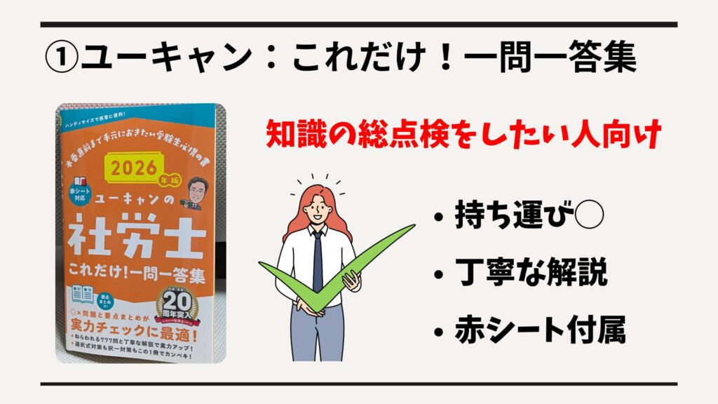 ①ユーキャンの社労士 これだけ!一問一答集