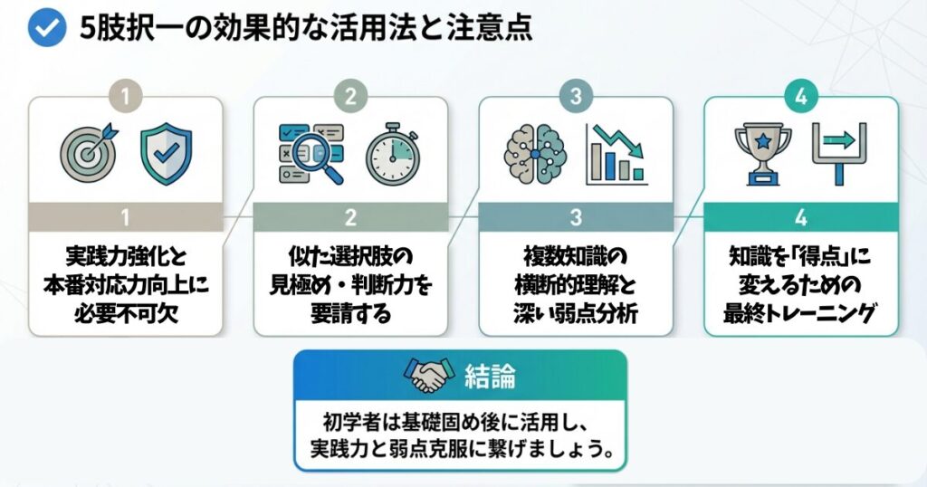 5肢択一の特徴とおすすめの活用時期