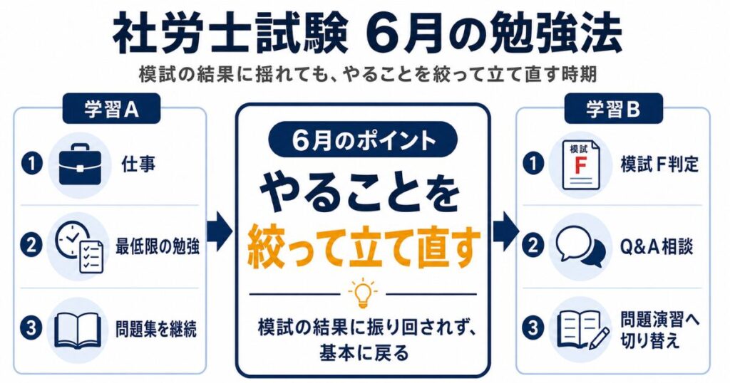 6月の勉強法|模試の結果に揺れても、やることを絞って立て直す