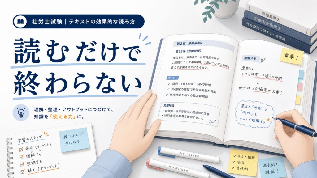 テキストの読み方もあわせて見直そう
