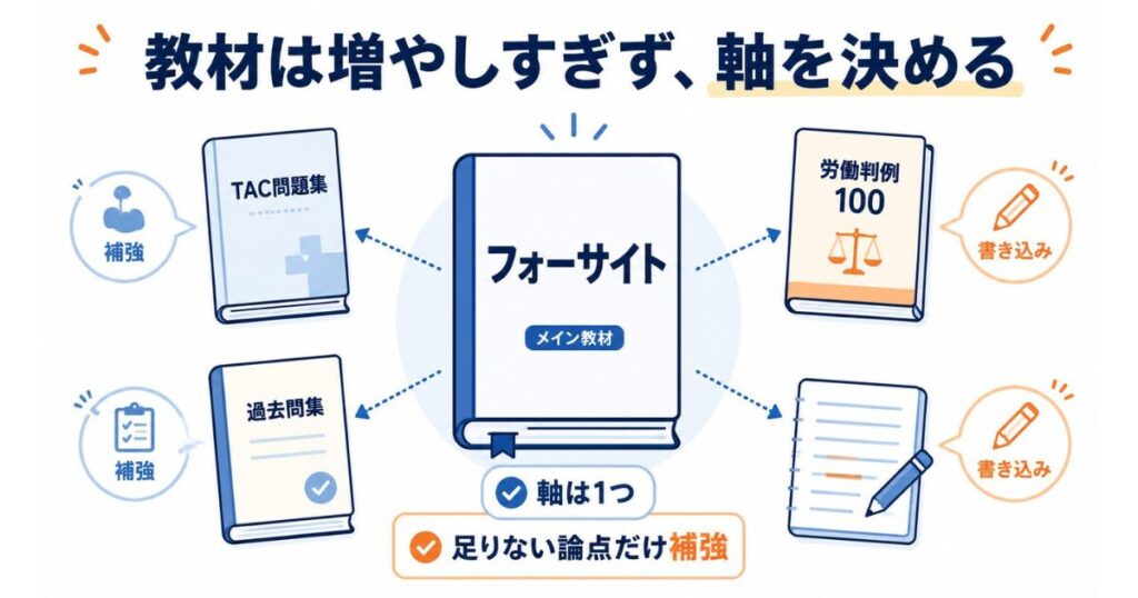 フォーサイトを軸に、足りない論点を補う教材戦略