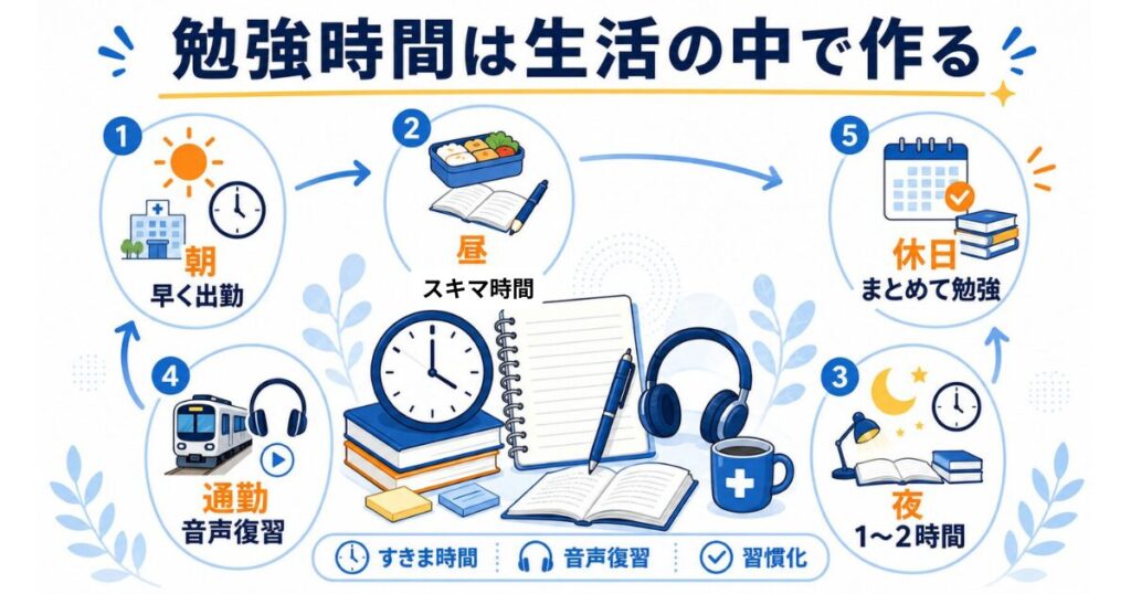 多忙な勤務医が勉強時間を作るためにやったこと
