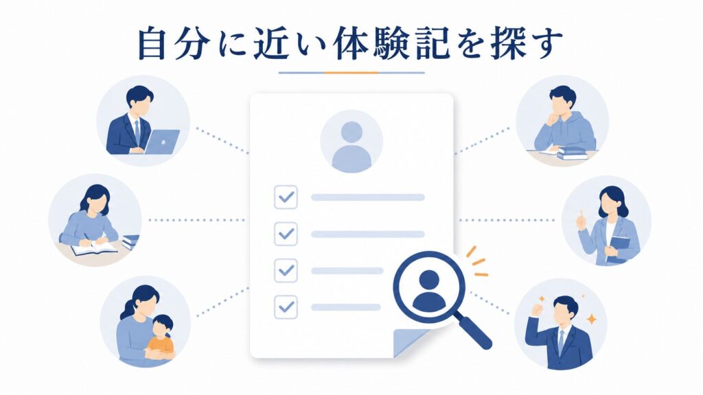 自分に近い合格者を探す診断表