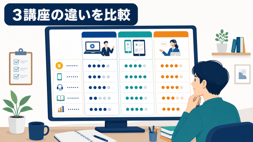 セルズアカデミーと他社の社労士通信講座を比較