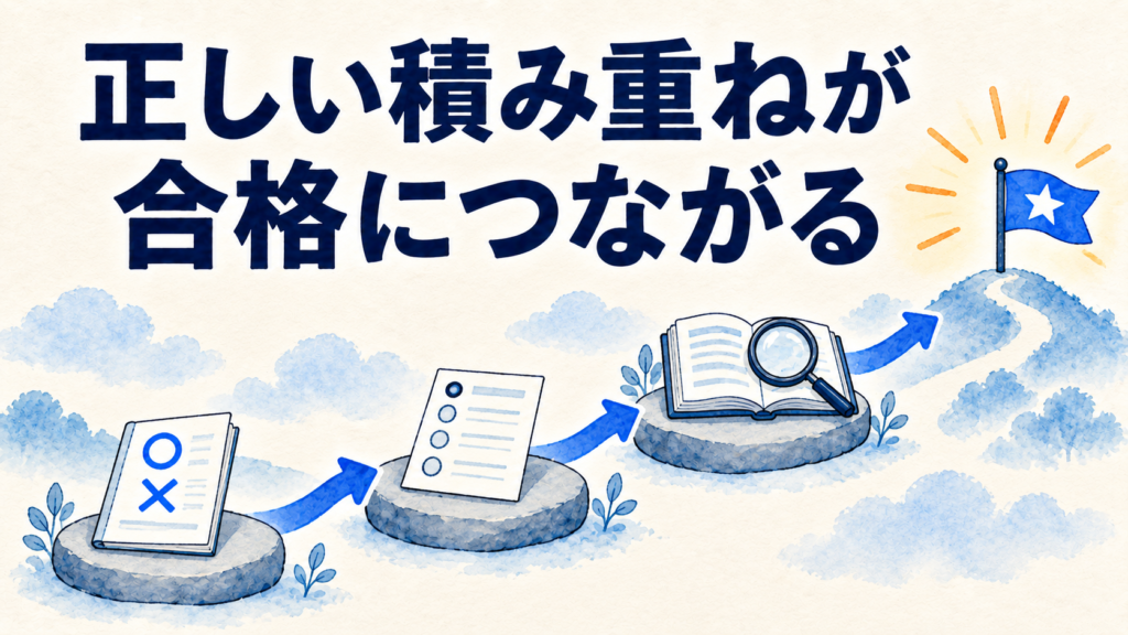 まとめ:正しい勉強法をコツコツ続ければ必ず合格に近づきます